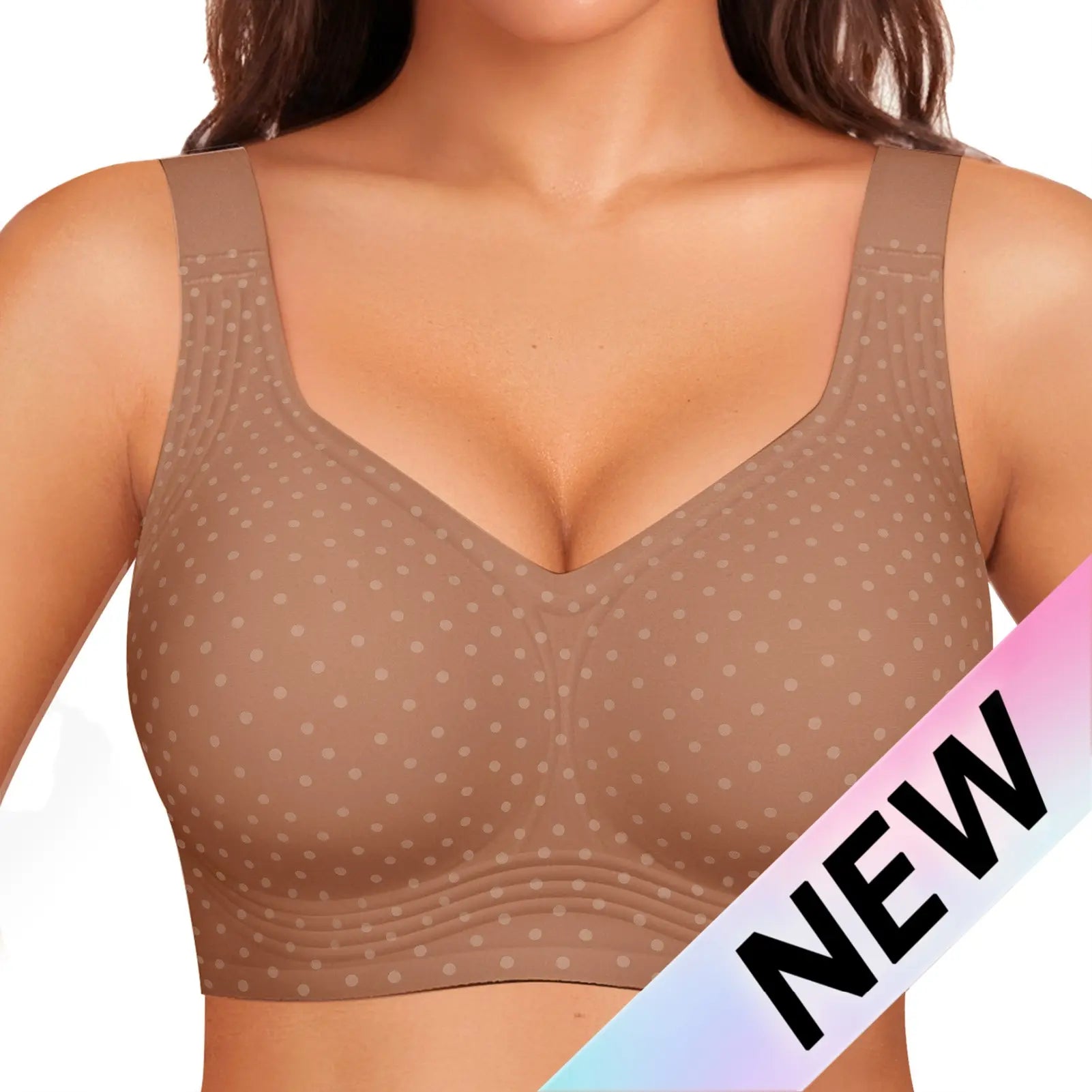 OEAK Women's Wirefree Jelly Bras - Comfortable Padded Full Coverage T-Shirt Bra for Daily Use