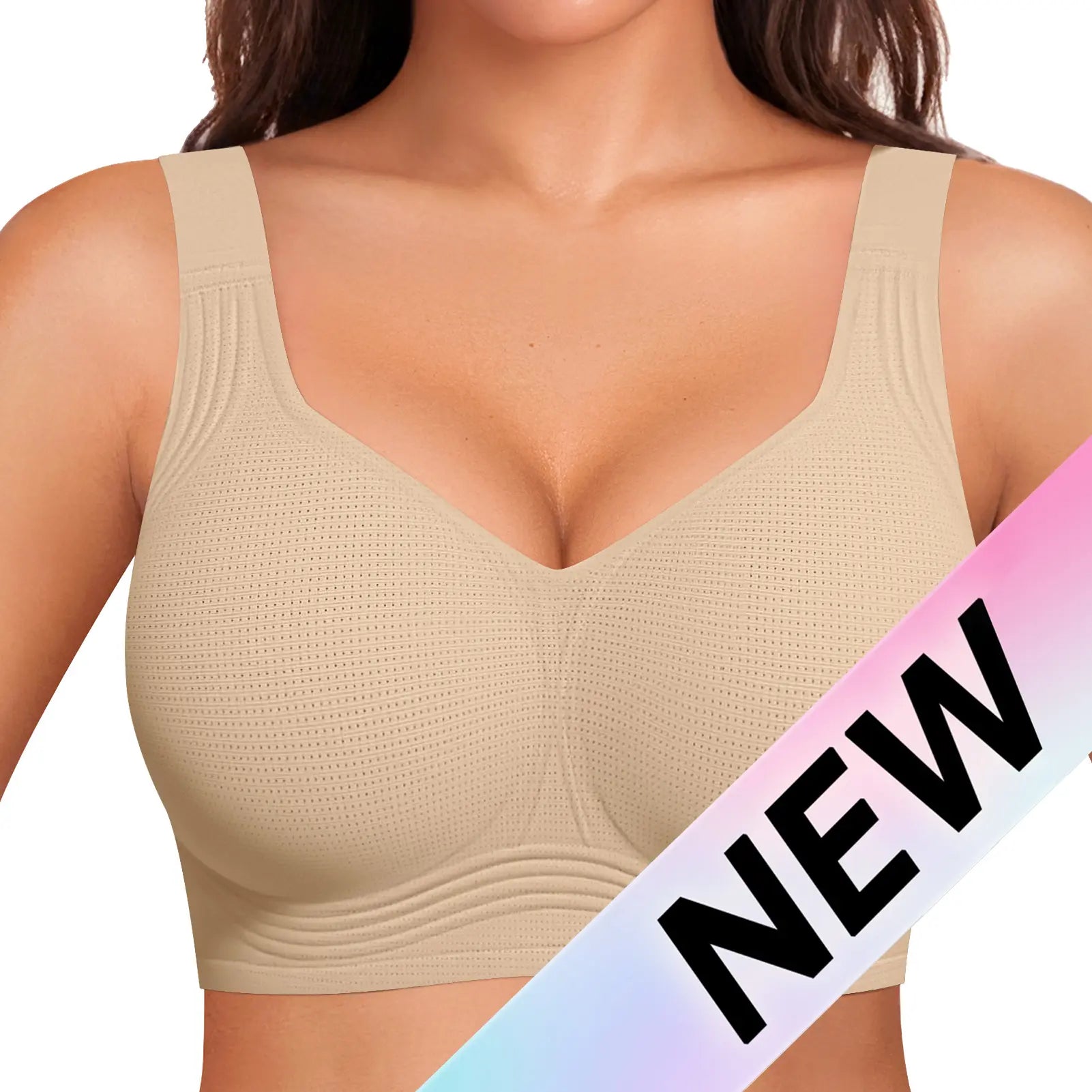 OEAK Women's Wirefree Jelly Bras - Comfortable Padded Full Coverage T-Shirt Bra for Daily Use