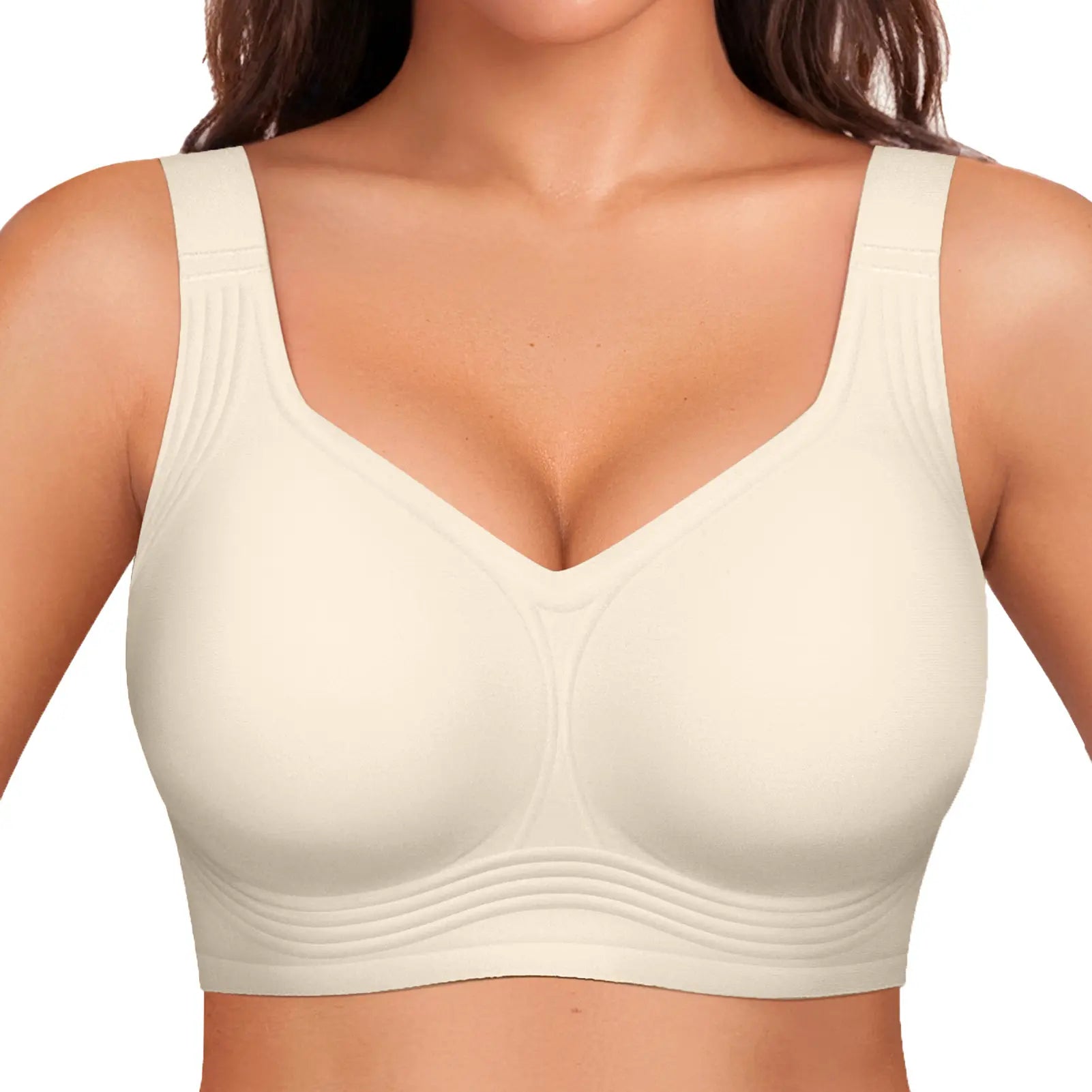 OEAK Women's Wirefree Jelly Bras - Comfortable Padded Full Coverage T-Shirt Bra for Daily Use