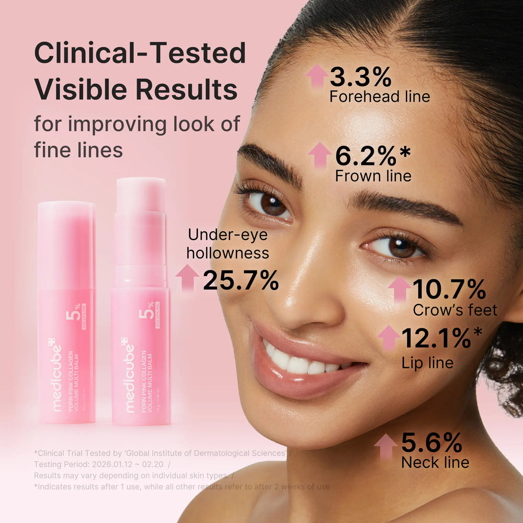 Medicube PDRN Pink Collagen Volume Multi Balm - Comprehensive Anti-Aging Solution with Volufiline, PDRN, and NAD for Youthful Skin, Fine Line Reduction, and Firming Care for Under-Eyes, Neck, Forehead, Smile Lines, and Lips - Premium Korean Skincare