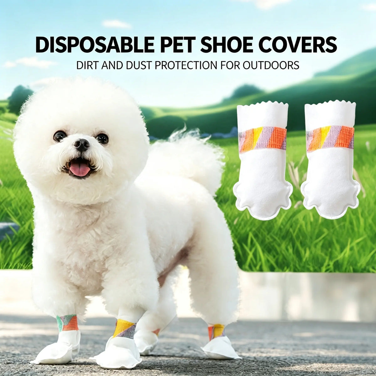 Protect Your Pup's Paws with Our 20-Pack Disposable Dog Boots - Adjustable, Comfortable, and Perfect for Outdoor Adventures!