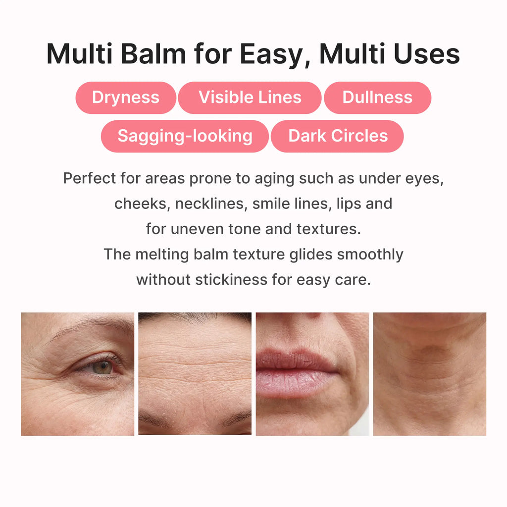 Medicube PDRN Pink Collagen Volume Multi Balm - Comprehensive Anti-Aging Solution with Volufiline, PDRN, and NAD for Youthful Skin, Fine Line Reduction, and Firming Care for Under-Eyes, Neck, Forehead, Smile Lines, and Lips - Premium Korean Skincare