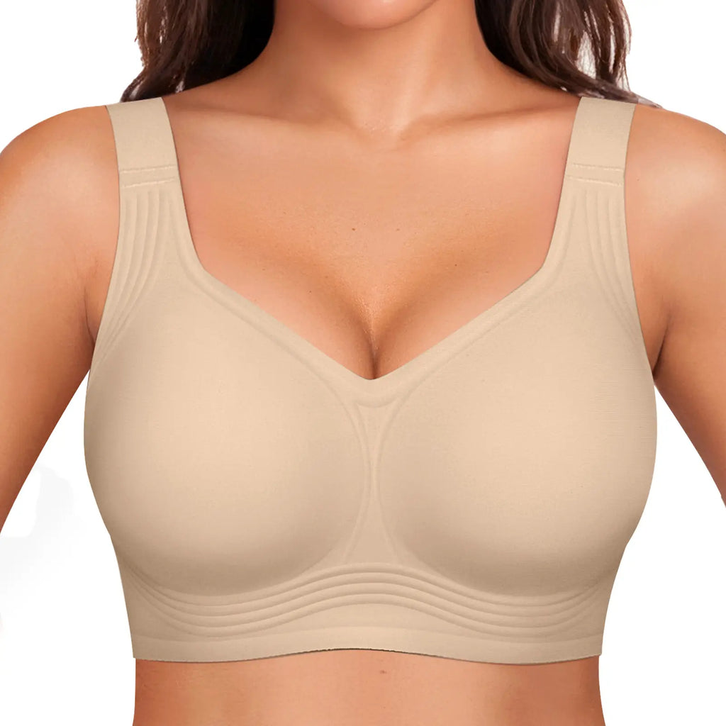 OEAK Women's Wirefree Jelly Bras - Comfortable Padded Full Coverage T-Shirt Bra for Daily Use
