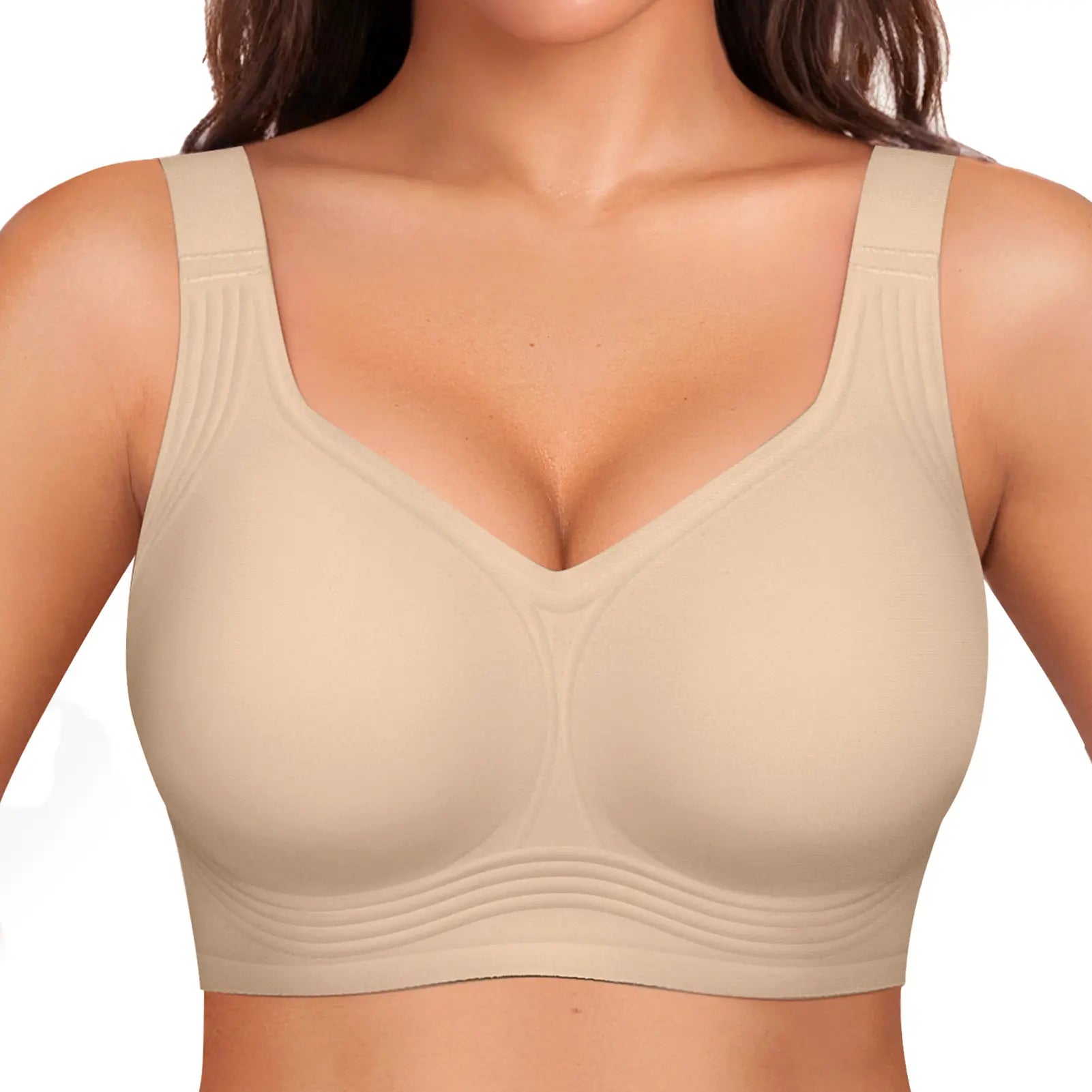 OEAK Women's Wirefree Jelly Bras - Comfortable Padded Full Coverage T-Shirt Bra for Daily Use