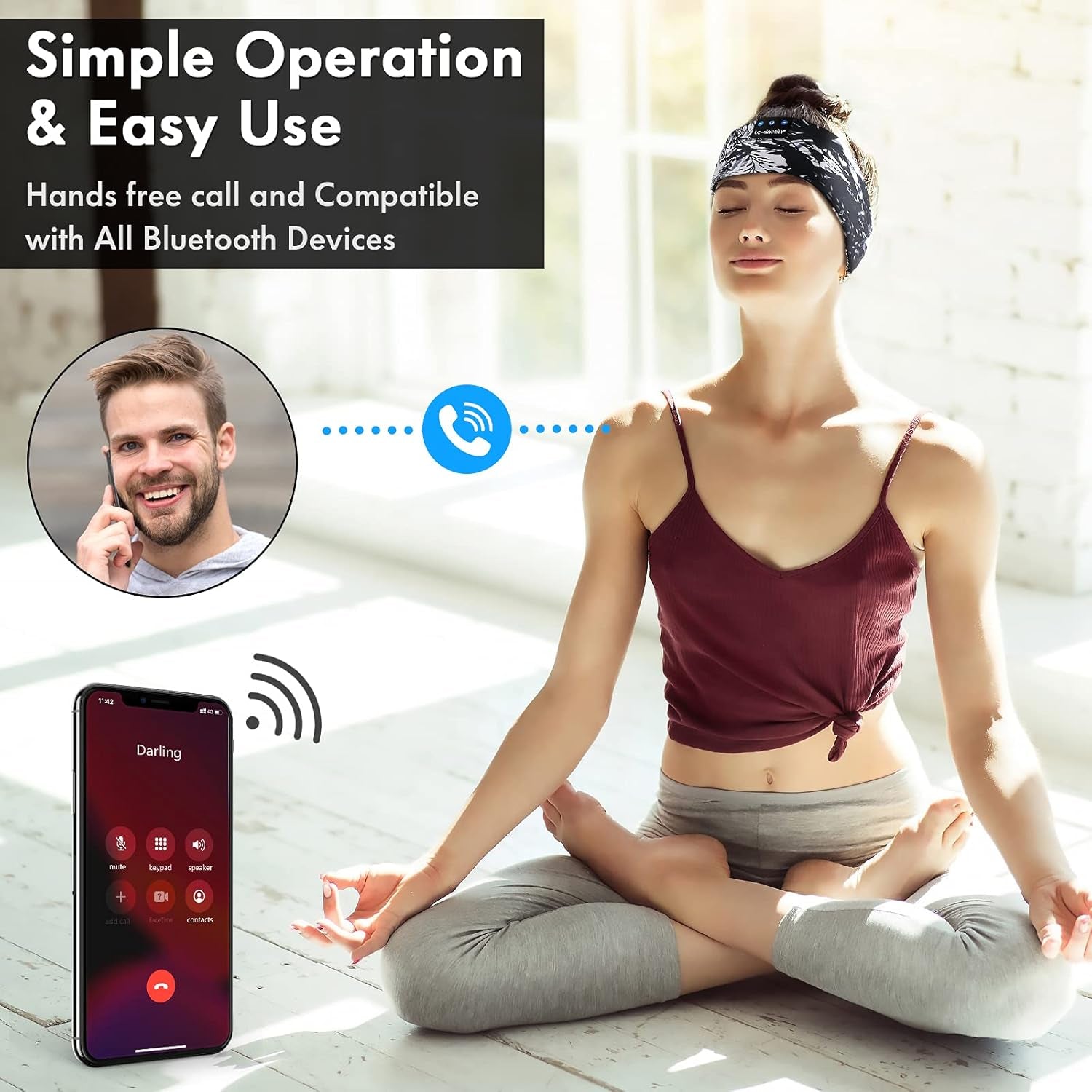 Bluetooth 5.4 Sleep Headphones with Headband Design – Wireless Earphones for Sleep, Sports, Travel, and Meditation