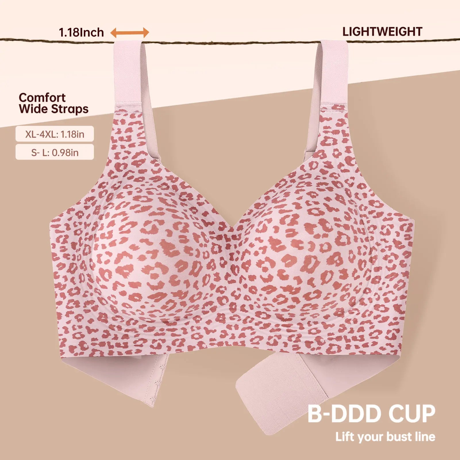 OEAK Women's Wirefree Jelly Bras - Comfortable Padded Full Coverage T-Shirt Bra for Daily Use