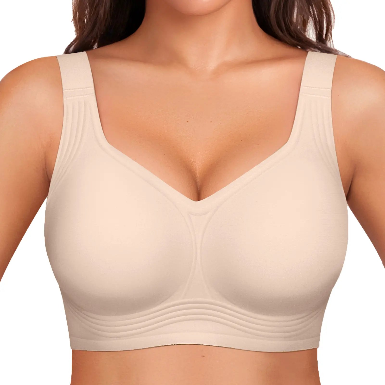 OEAK Women's Wirefree Jelly Bras - Comfortable Padded Full Coverage T-Shirt Bra for Daily Use