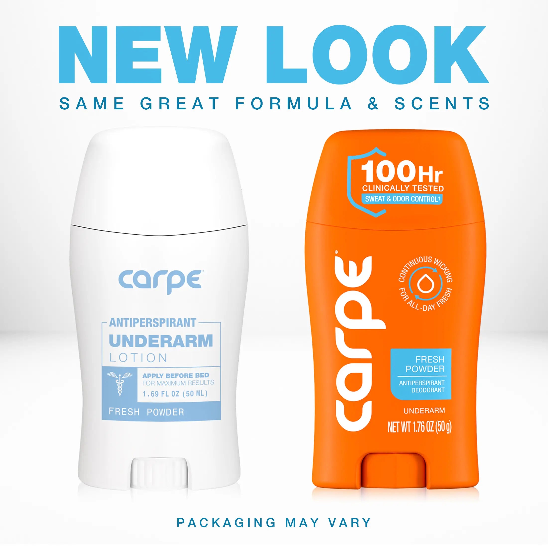 Carpe Antiperspirant Deodorant - Clinically Proven 100-Hour Protection Against Sweat and Odor - Fast-Drying, Non-Greasy Formula for All Genders - Free from Baking Soda and Parabens