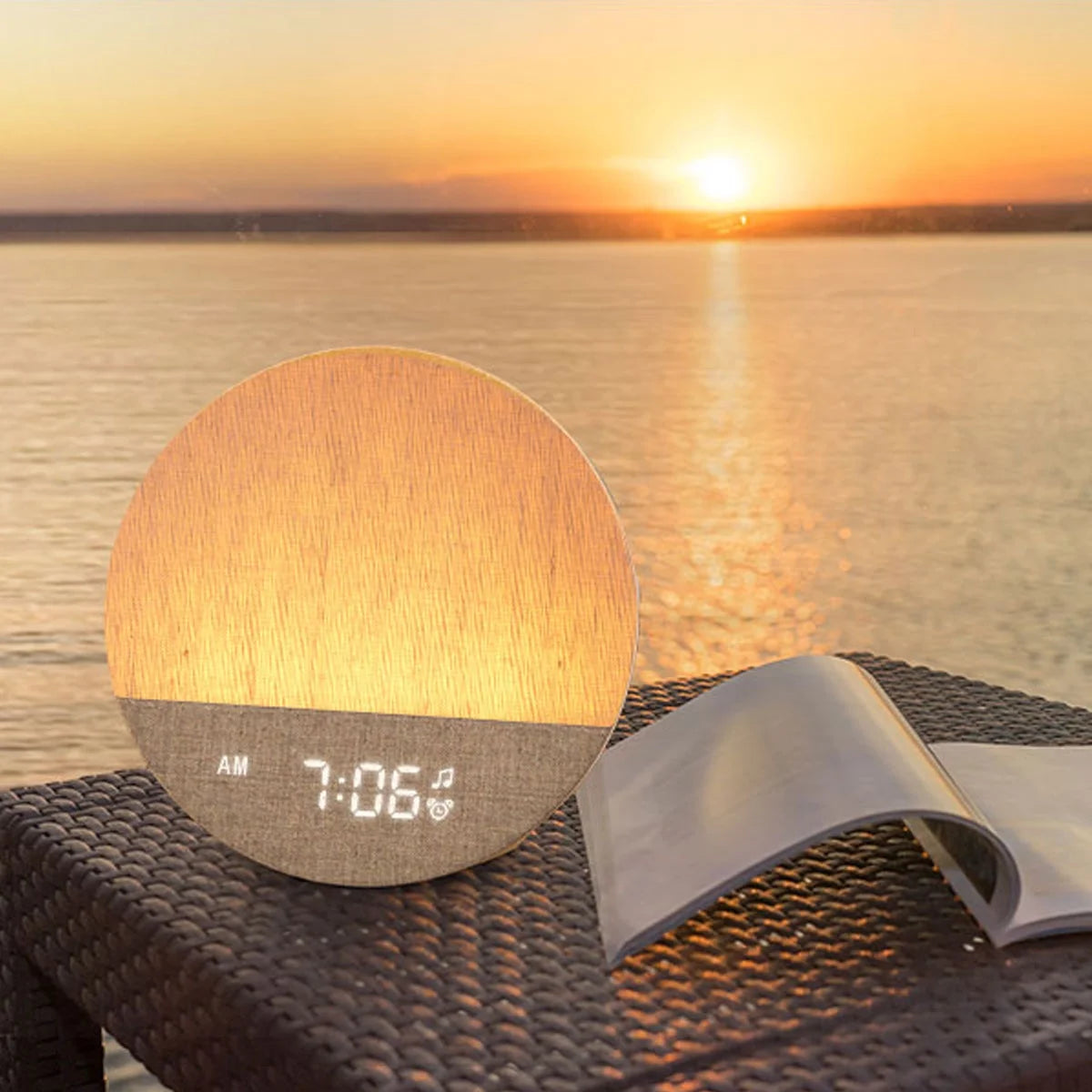 Sunrise Alarm Clock & Sound Machine with Dimmable Night Light for Bedrooms