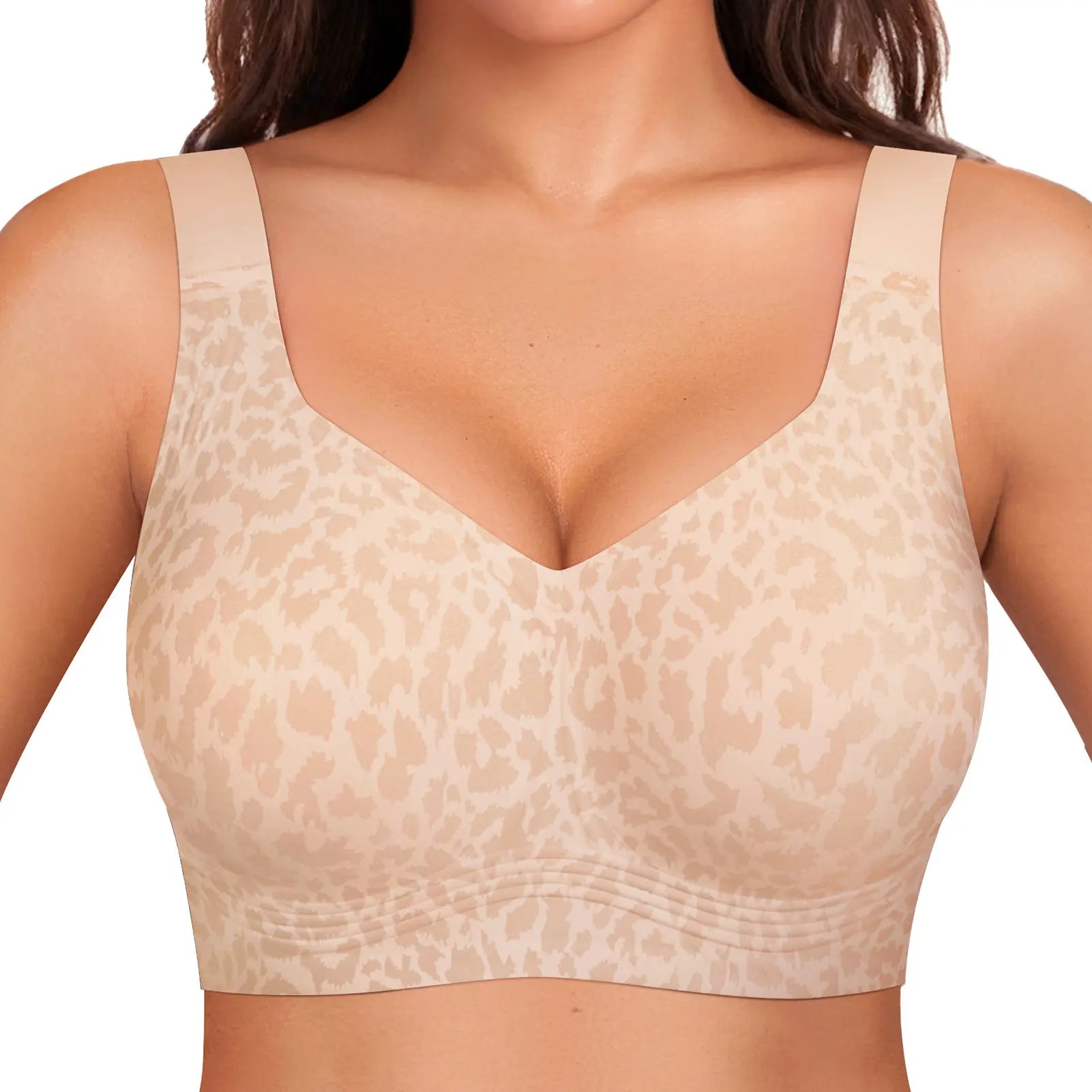 OEAK Women's Wirefree Jelly Bras - Comfortable Padded Full Coverage T-Shirt Bra for Daily Use