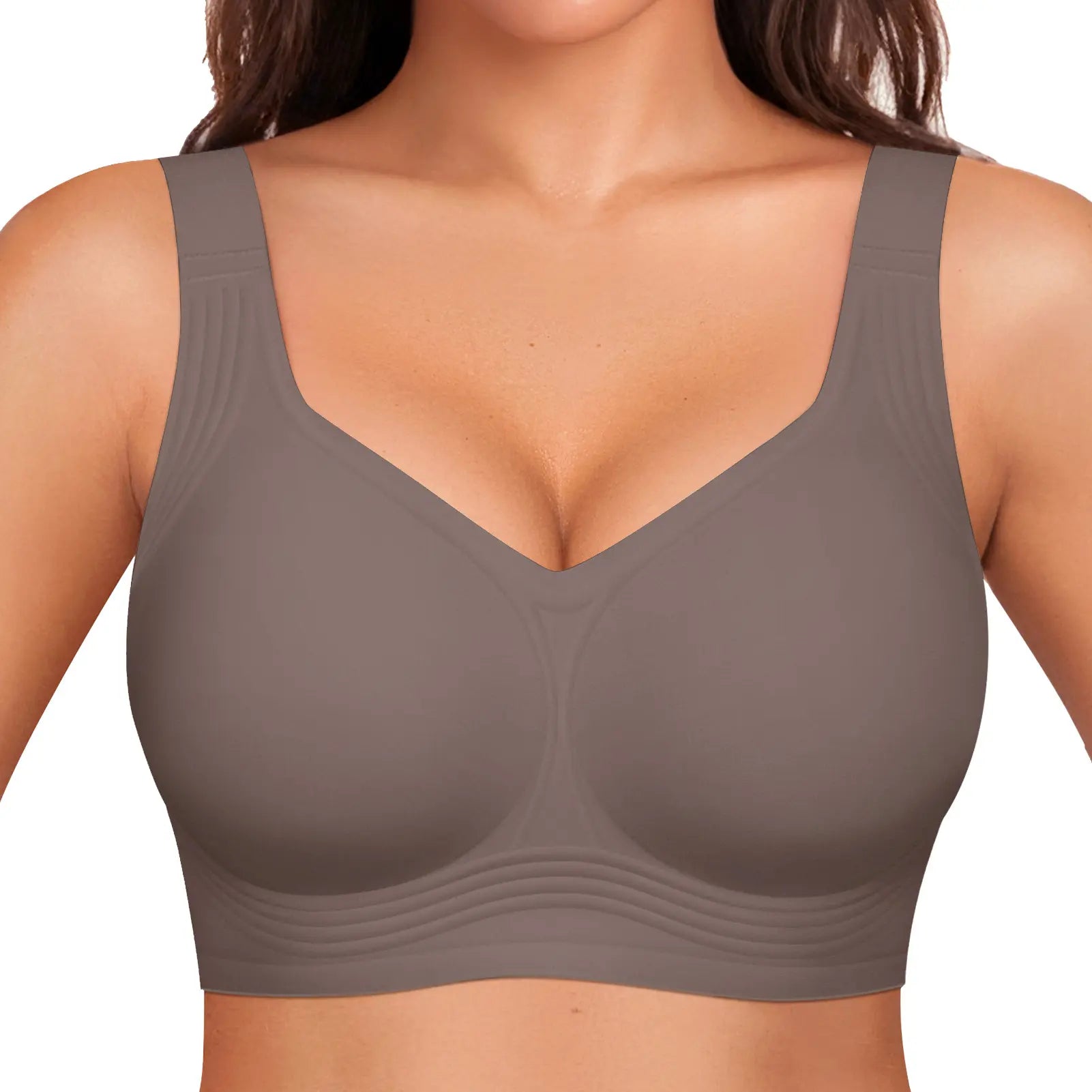 OEAK Women's Wirefree Jelly Bras - Comfortable Padded Full Coverage T-Shirt Bra for Daily Use