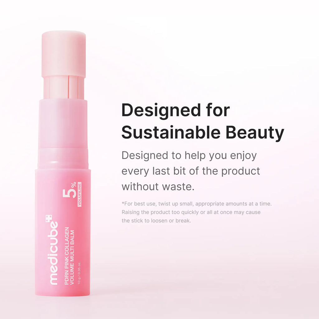 Medicube PDRN Pink Collagen Volume Multi Balm - Comprehensive Anti-Aging Solution with Volufiline, PDRN, and NAD for Youthful Skin, Fine Line Reduction, and Firming Care for Under-Eyes, Neck, Forehead, Smile Lines, and Lips - Premium Korean Skincare