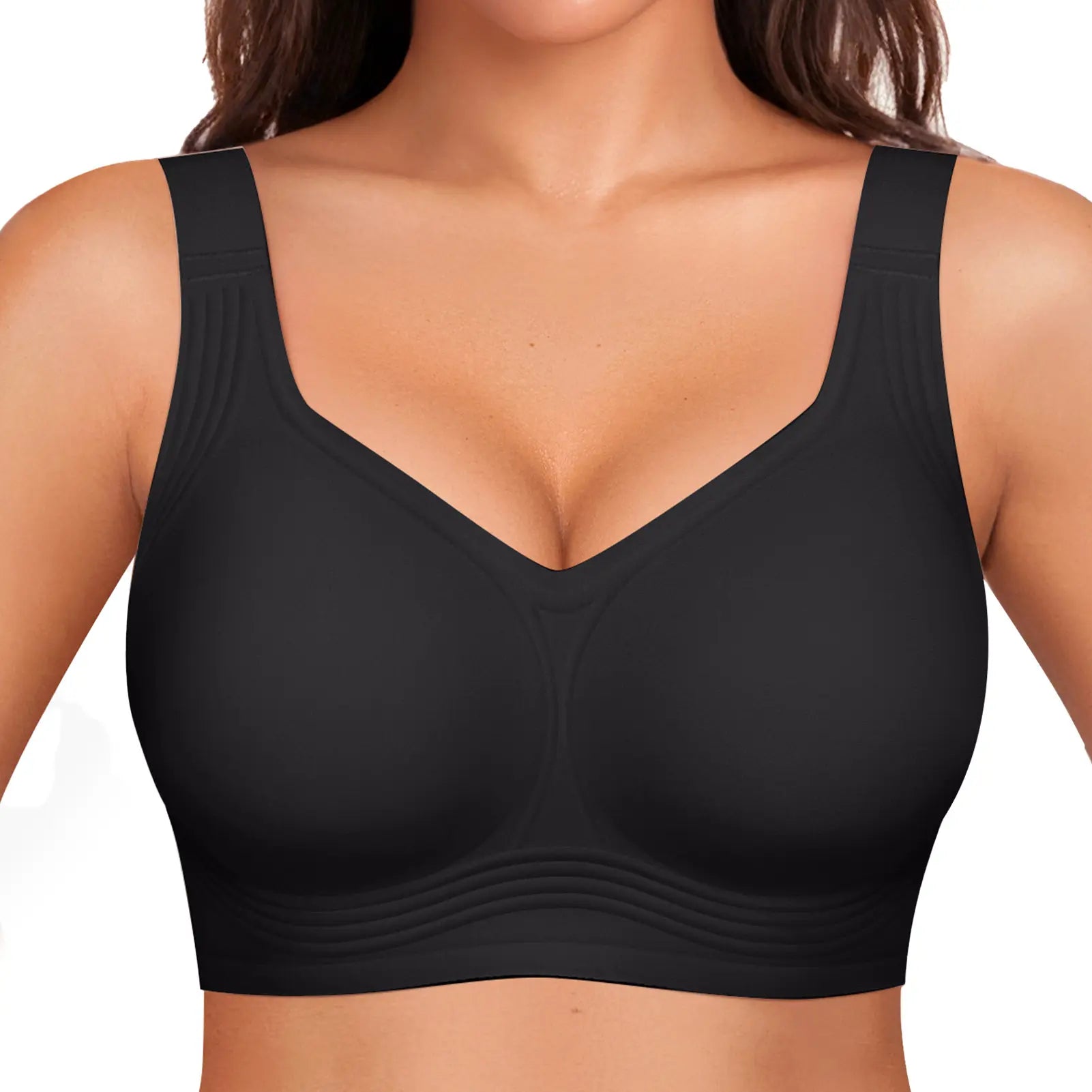 OEAK Women's Wirefree Jelly Bras - Comfortable Padded Full Coverage T-Shirt Bra for Daily Use