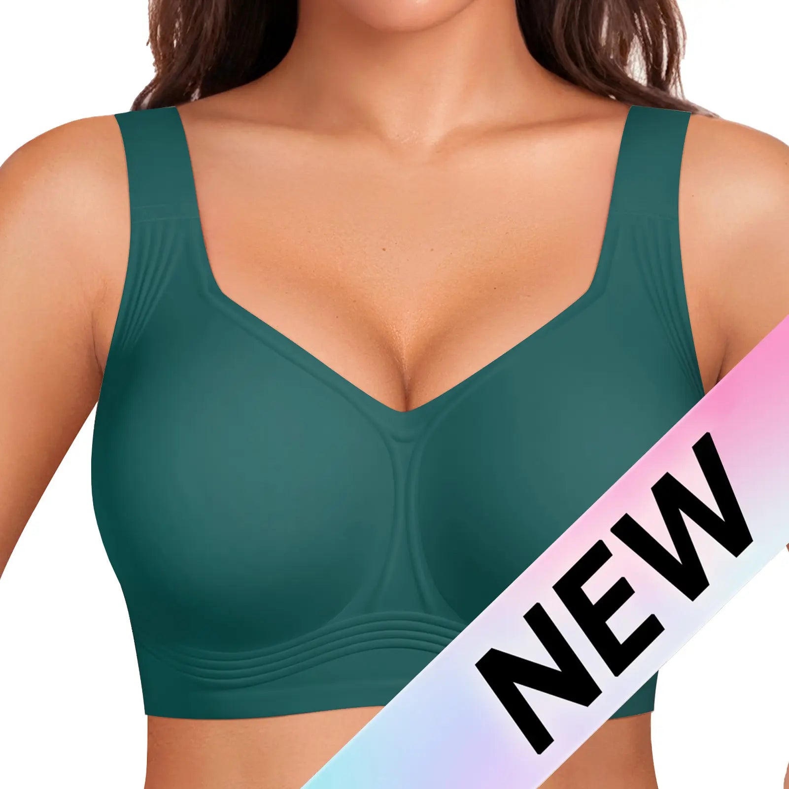 OEAK Women's Wirefree Jelly Bras - Comfortable Padded Full Coverage T-Shirt Bra for Daily Use