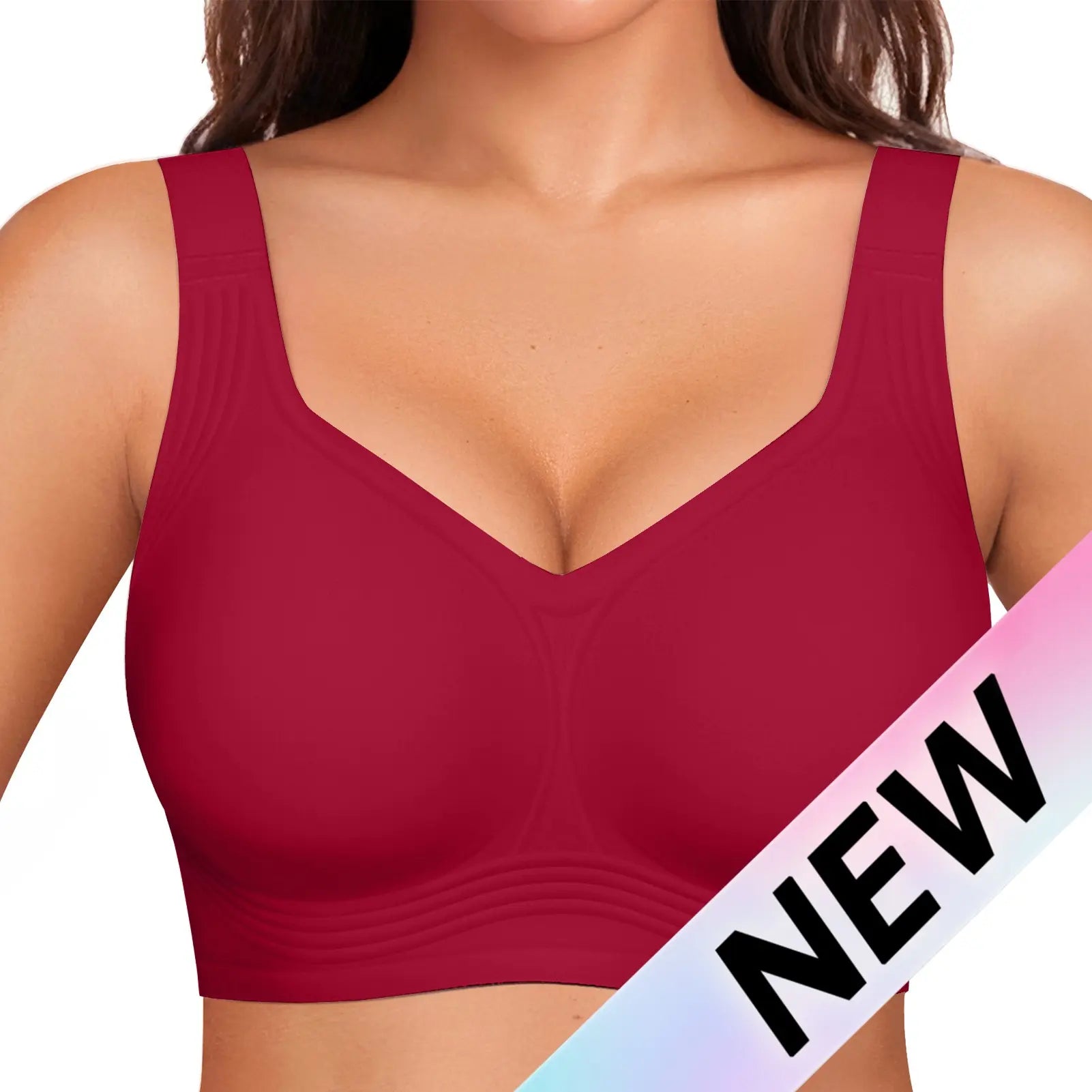 OEAK Women's Wirefree Jelly Bras - Comfortable Padded Full Coverage T-Shirt Bra for Daily Use