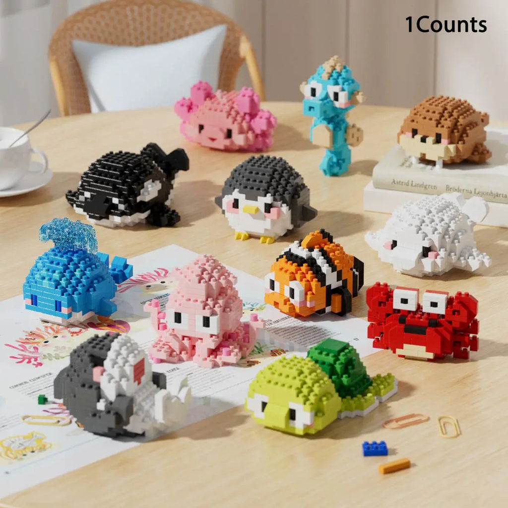 Animal-Themed Building Blocks: Mini Educational Creative Toy for Children