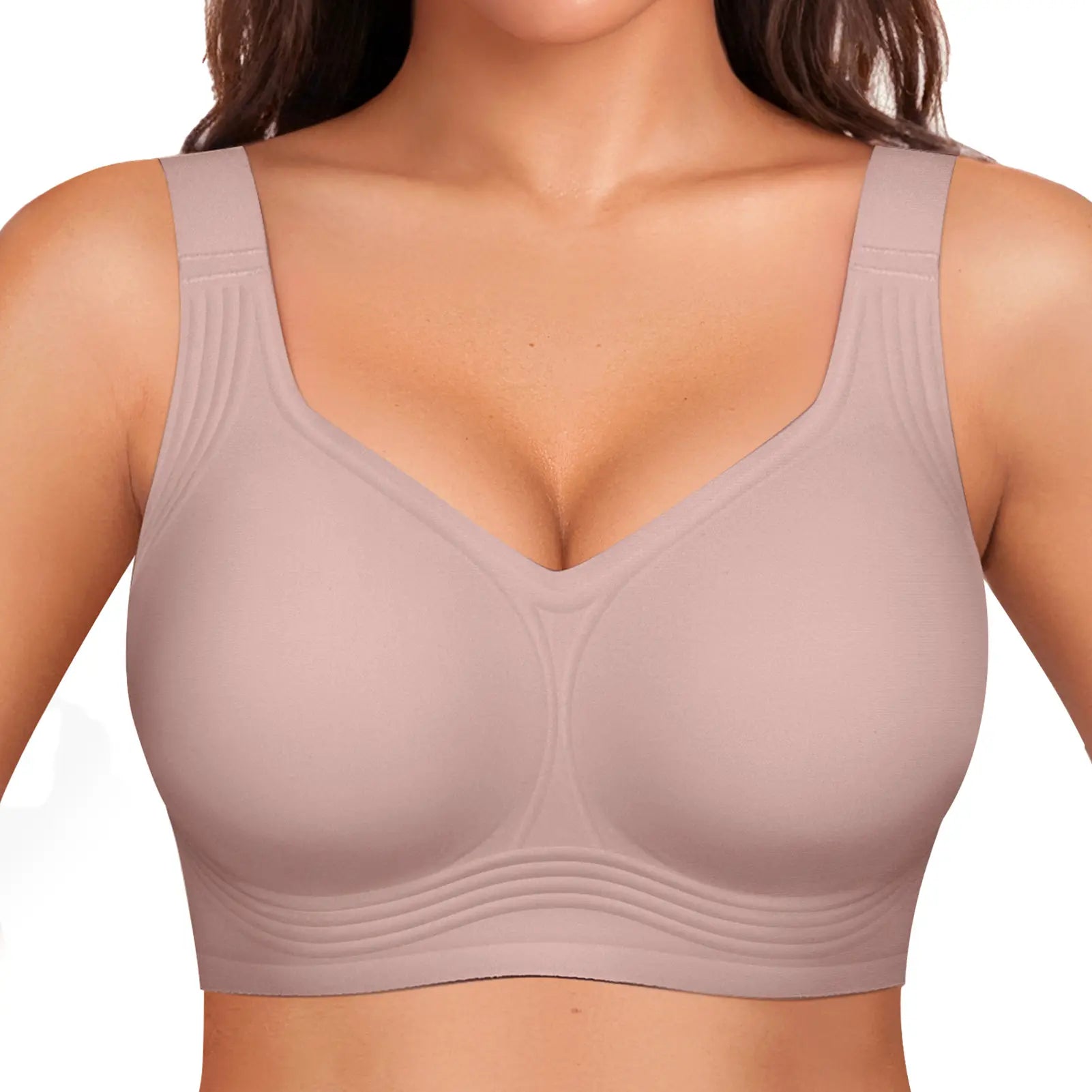 OEAK Women's Wirefree Jelly Bras - Comfortable Padded Full Coverage T-Shirt Bra for Daily Use