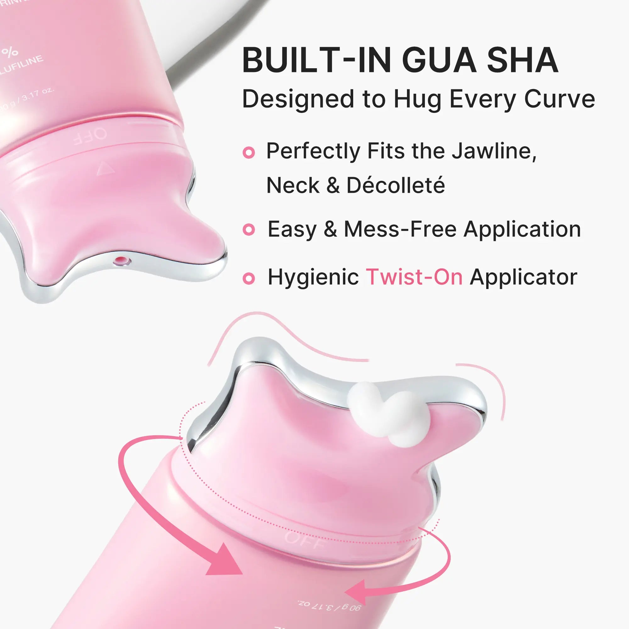 Medicube PDRN Collagen Gua Sha Neck Cream with Integrated Massager, Enriched with 5% Volufiline for Firming and Contouring of Fine Lines on Jawline, Neck, Décolleté, Underarms, Chest, Legs, and Shoulders - Advanced Korean Skincare Solution