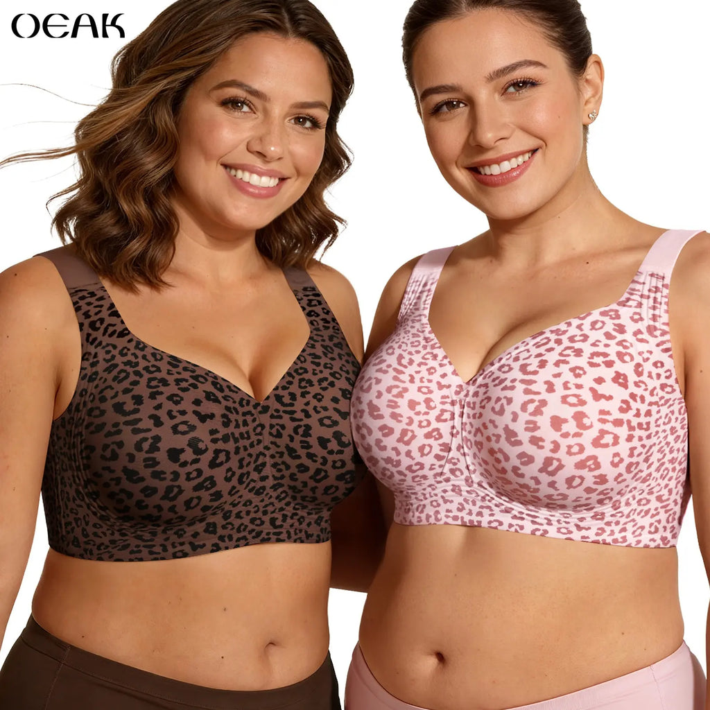 OEAK Women's Wirefree Jelly Bras - Comfortable Padded Full Coverage T-Shirt Bra for Daily Use