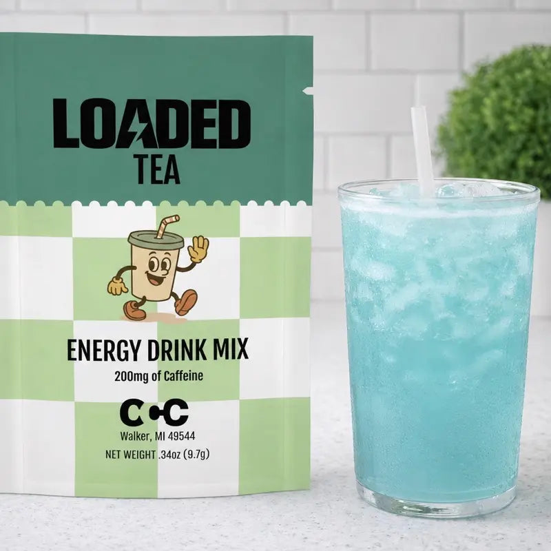 Loaded Tea - Individual Packet | 32 oz Caffeinated Flavored Hydration Powder Beverage Mix | Made in the USA | Easy Mixing Solution